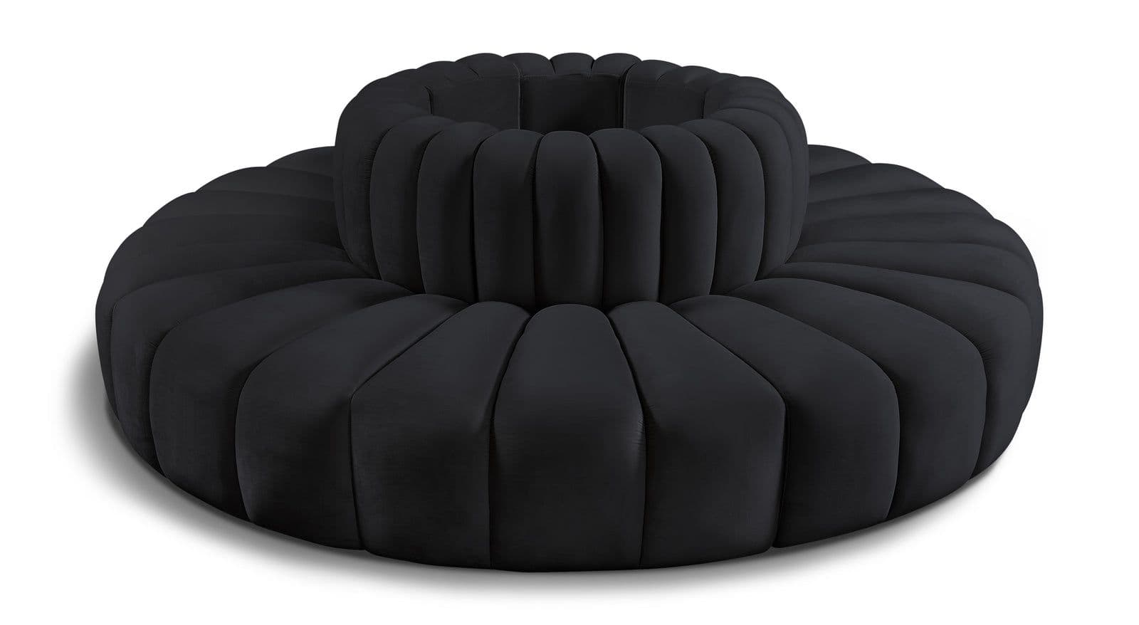 Yara 90" Velvet Upholstered Sectional, 8-Piece