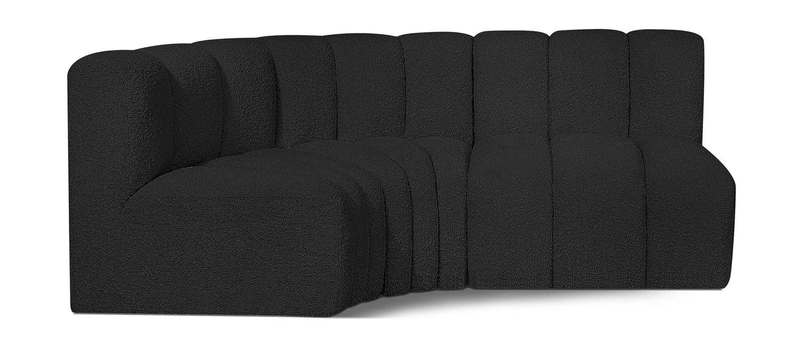 Yara 84" Boucle Fabric Upholstered Sectional, 3-Piece