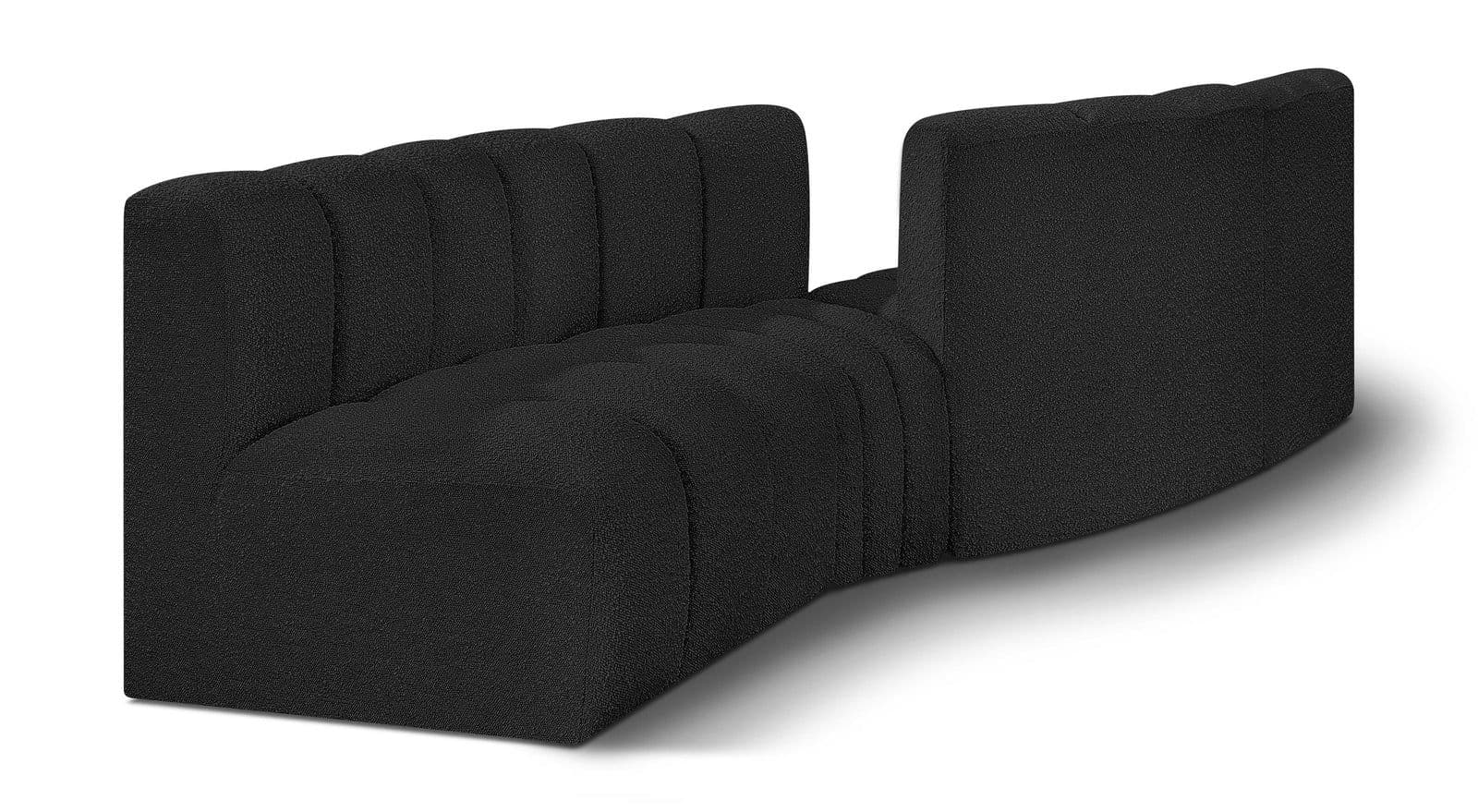Yara 108" Boucle Fabric Upholstered Sectional, 4-Piece