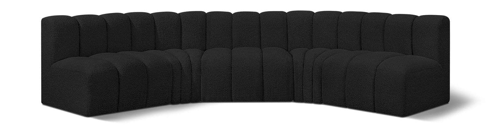 Yara 133" Boucle Fabric Upholstered Sectional, 5-Piece