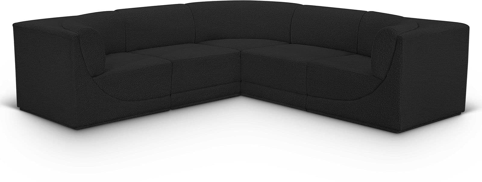 Harlow 98" Boucle Fabric Upholstered Sectional, 5-Piece