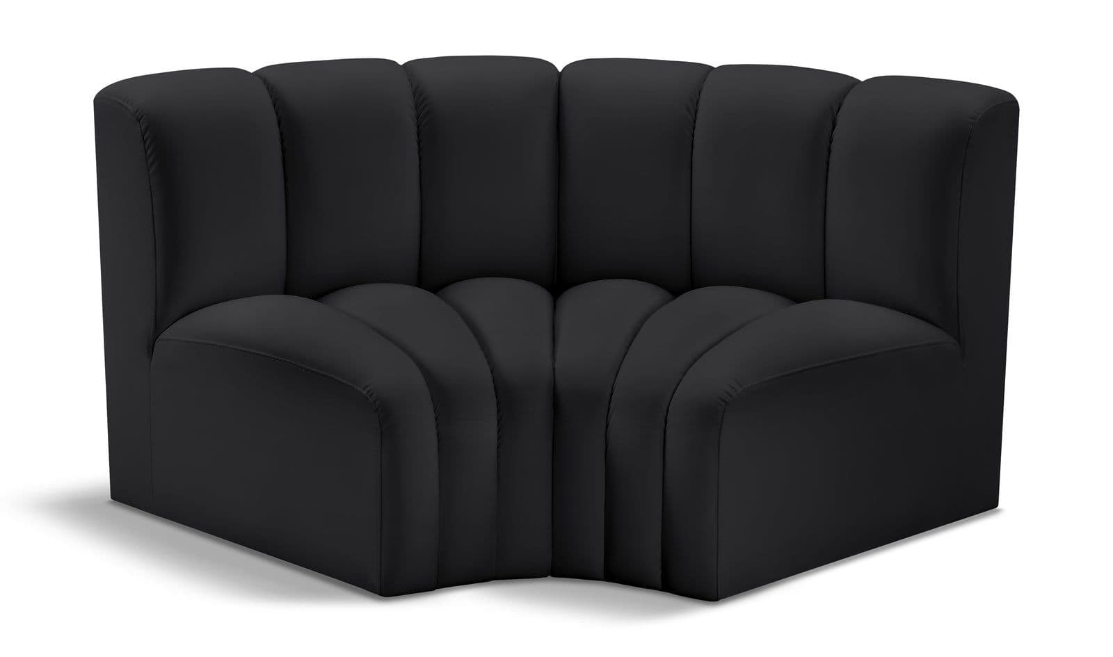 Yara 60" Vegan Leather Upholstered Sectional, 2-Piece (Style 2)