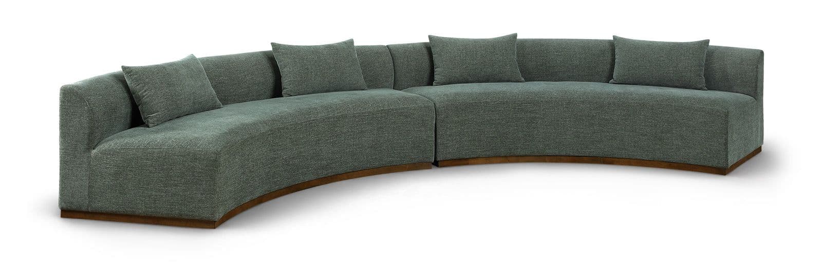Orla 182.5" Olive Chenille Fabric Upholstered Sectional, 2-Piece