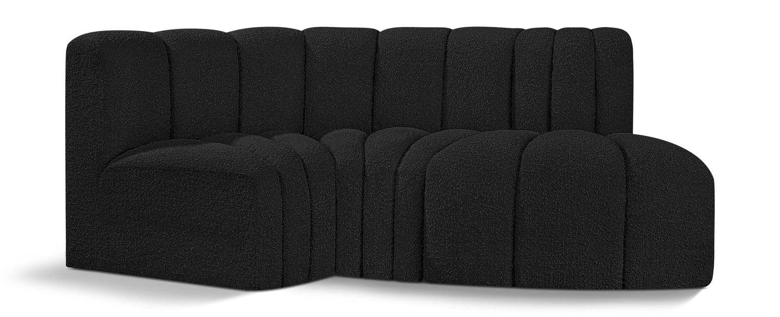 Yara 70" Boucle Fabric Upholstered Sectional, 3-Piece