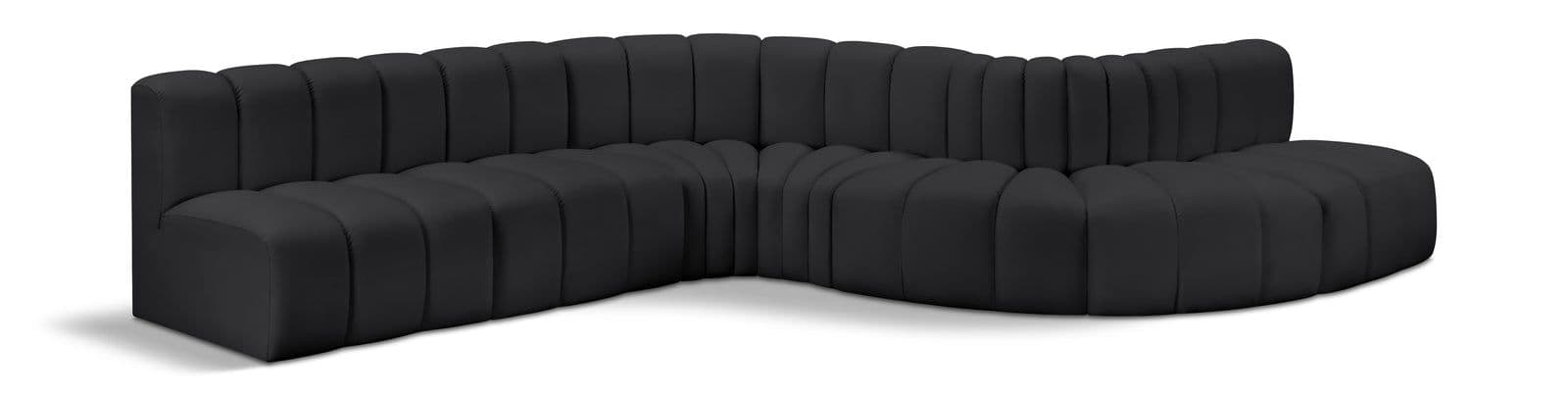 Yara 170" Vegan Leather Upholstered Sectional, 7-Piece