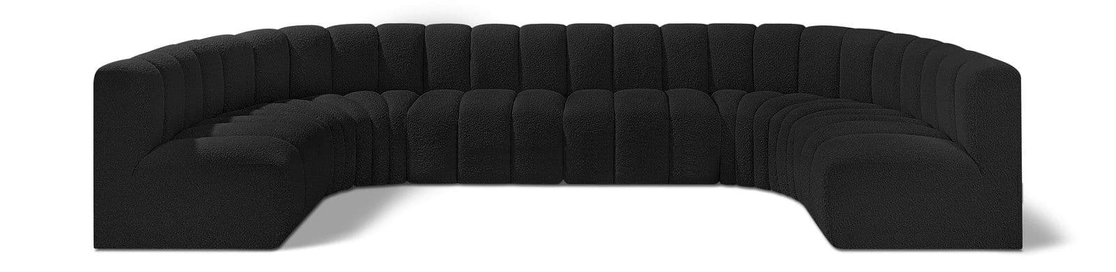 Yara 150" Boucle Fabric Upholstered Sectional, 8-Piece