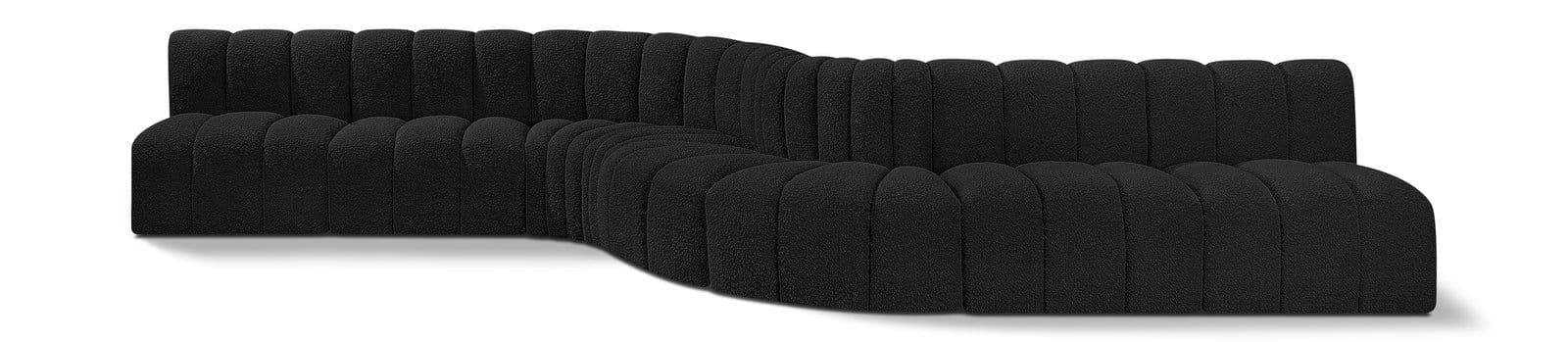 Yara 197" Boucle Fabric Upholstered Sectional, 8-Piece