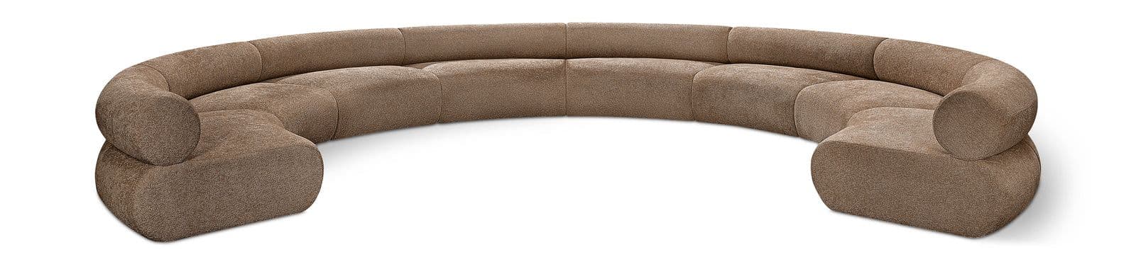 Harper 202" Chenille Fabric Upholstered Sectional, 8-Piece