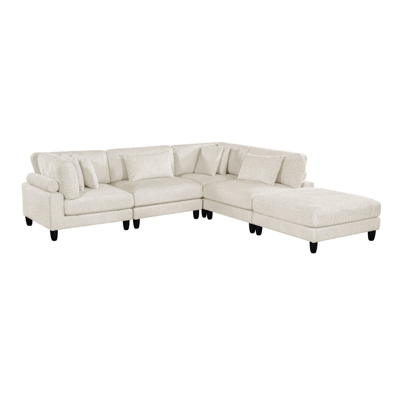 Leesa (5)5-Piece Modular Sectional with Ottoman
