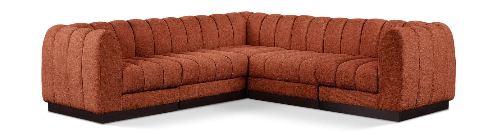 Opal 101" Chenille Fabric Upholstered Sectional, 5-Piece