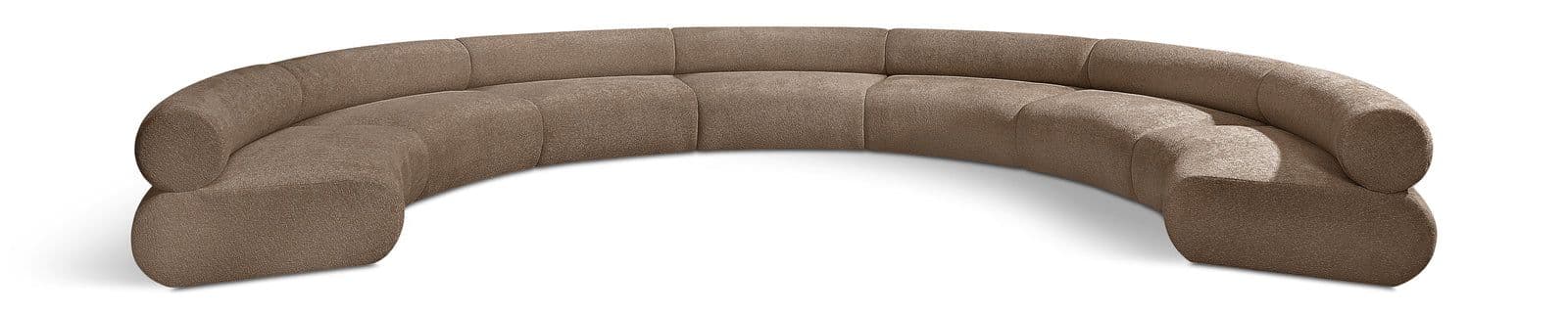 Harper 202" Chenille Fabric Upholstered Sectional, 7-Piece