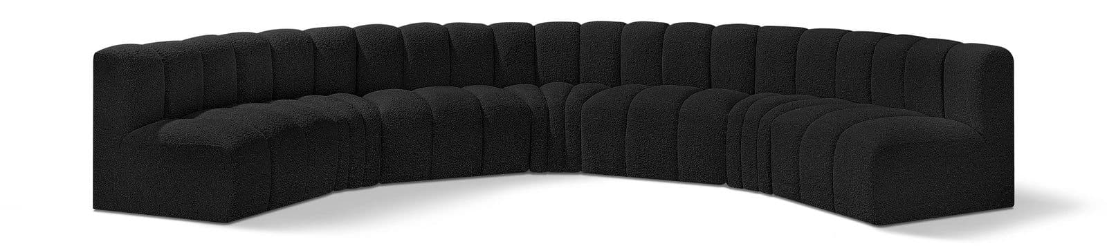 Yara 162" Boucle Fabric Upholstered Sectional, 7-Piece