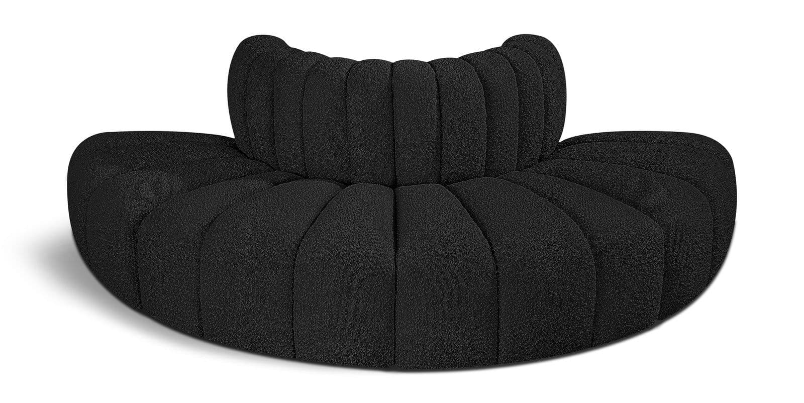 Yara 90" Boucle Fabric Upholstered Sectional, 4-Piece