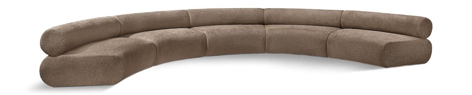 Harper 202" Chenille Fabric Upholstered Sectional, 5-Piece