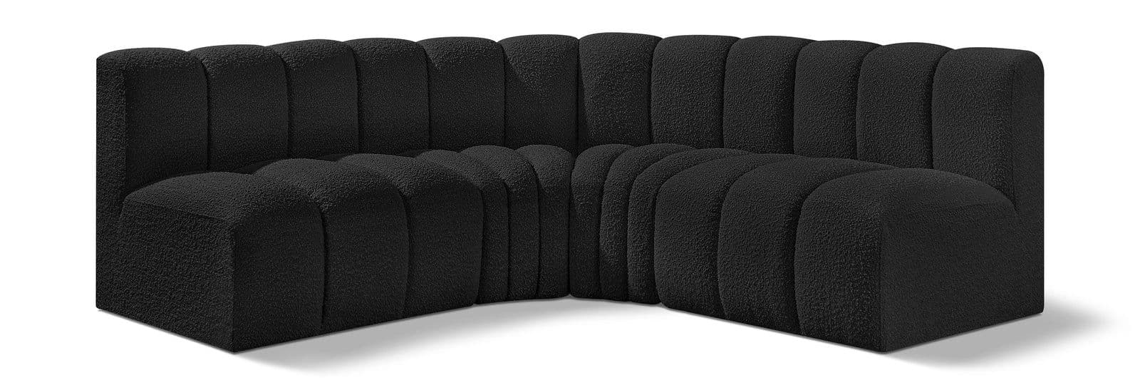 Yara 103" Boucle Fabric Upholstered Sectional, 4-Piece