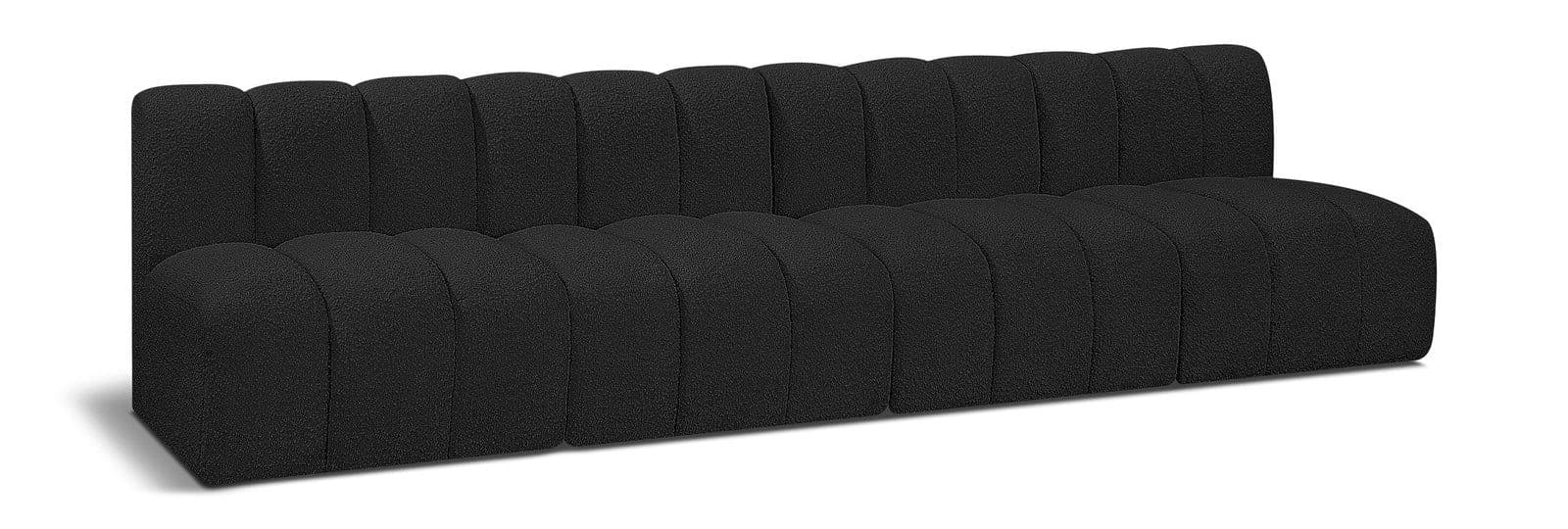 Yara 119" Boucle Fabric Upholstered Sectional, 4-Piece