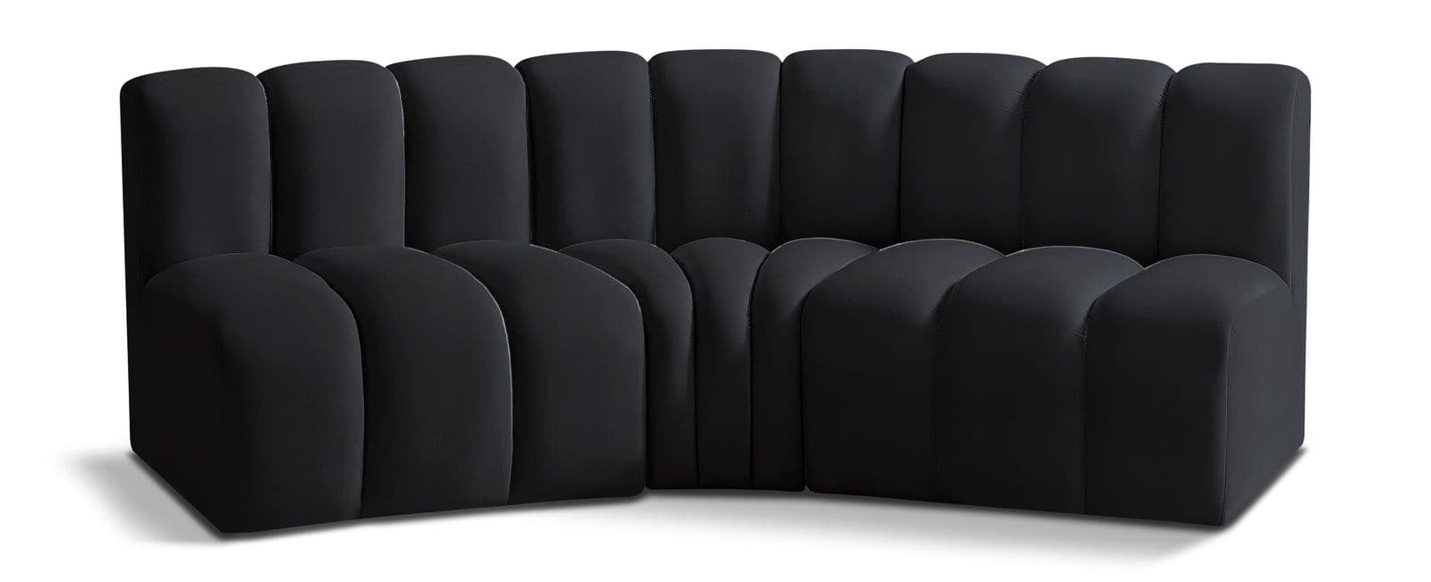 Yara 86" Velvet Upholstered Sectional, 3-Piece