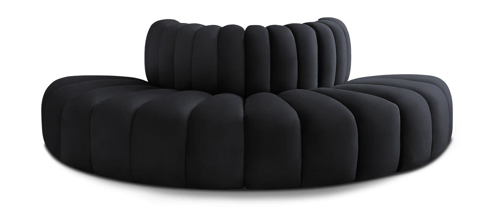 Yara 90" Velvet Upholstered Sectional, 4-Piece