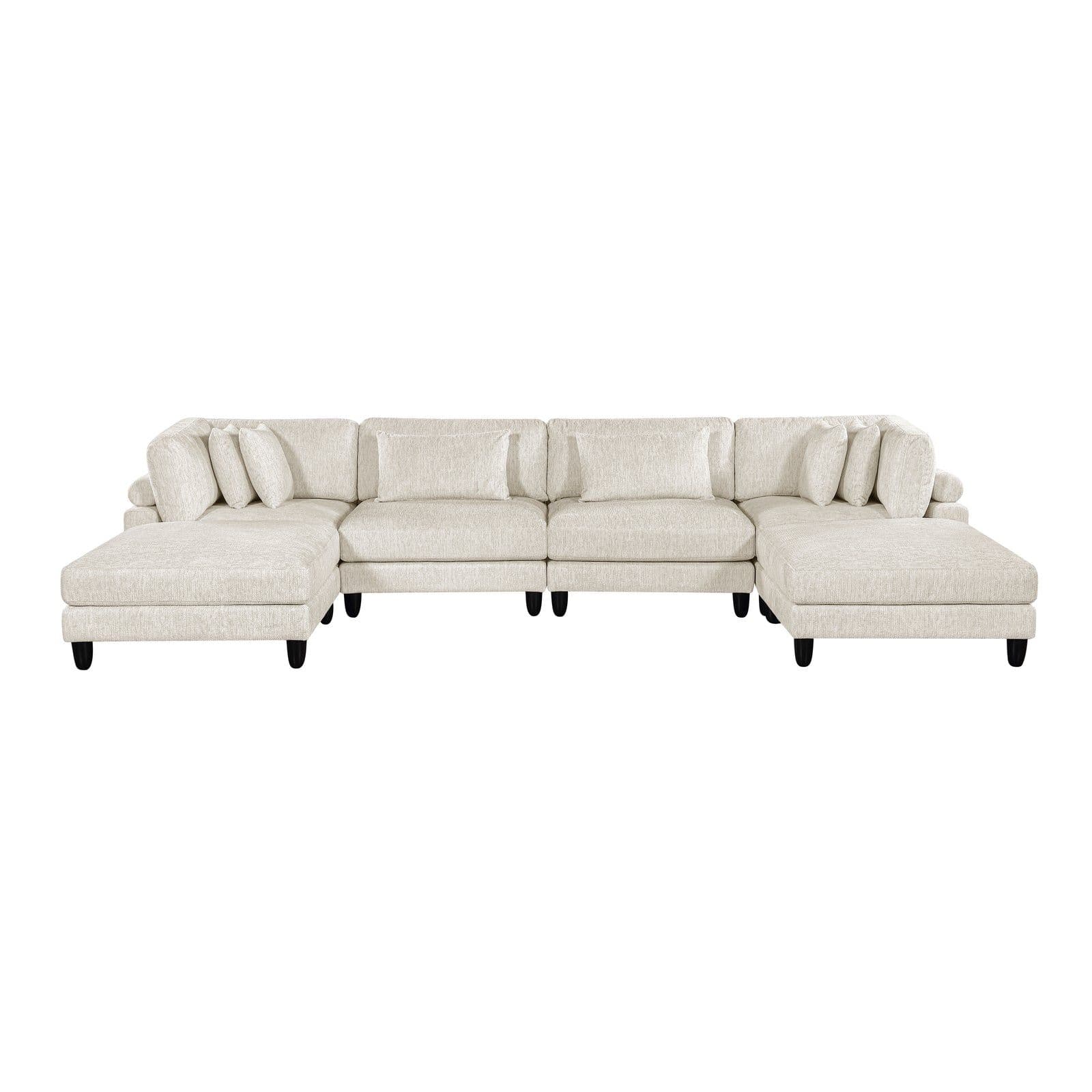 Leesa (6)6-Piece Modular Sectional with Ottomans