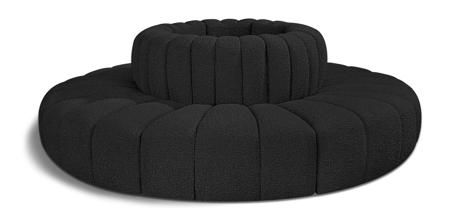 Yara 90" Boucle Fabric Upholstered Sectional, 8-Piece