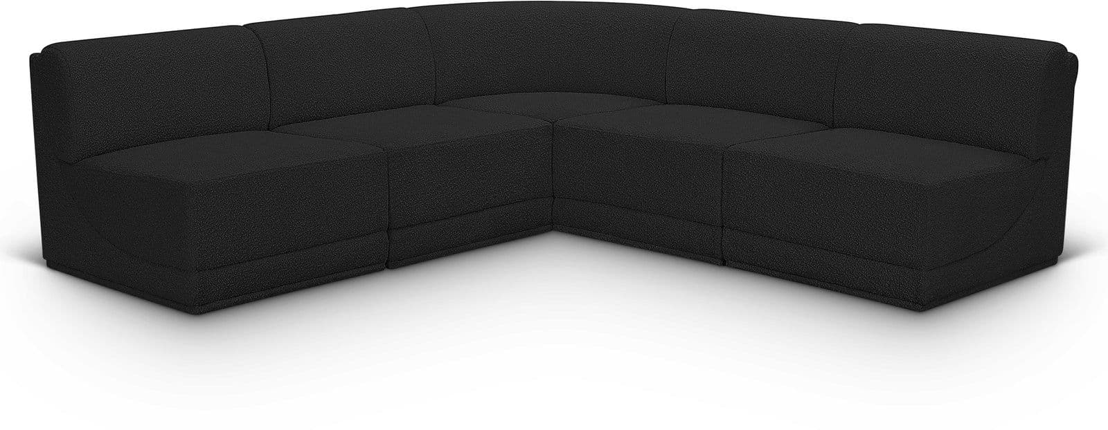 Harlow 94" Boucle Fabric Upholstered Sectional, 5-Piece