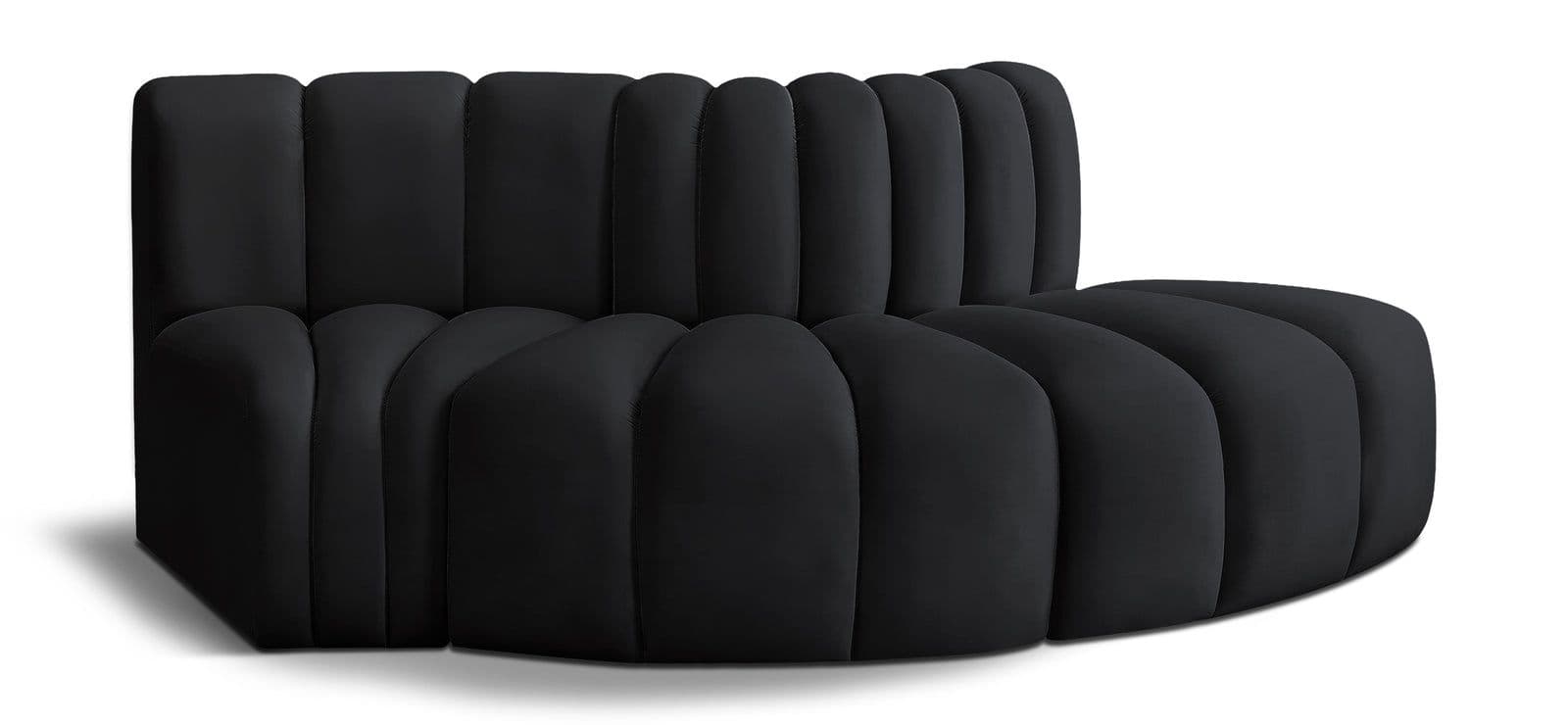 Yara 77" Velvet Upholstered Sectional, 3-Piece