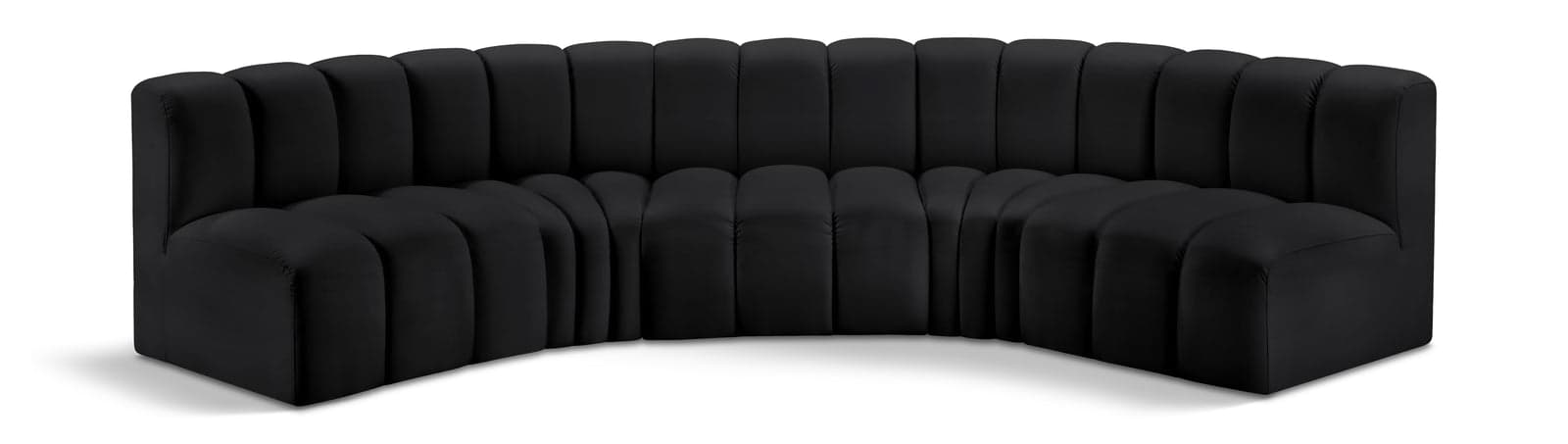 Yara 133" Vegan Leather Upholstered Sectional, 5-Piece — View 1 (1/5)