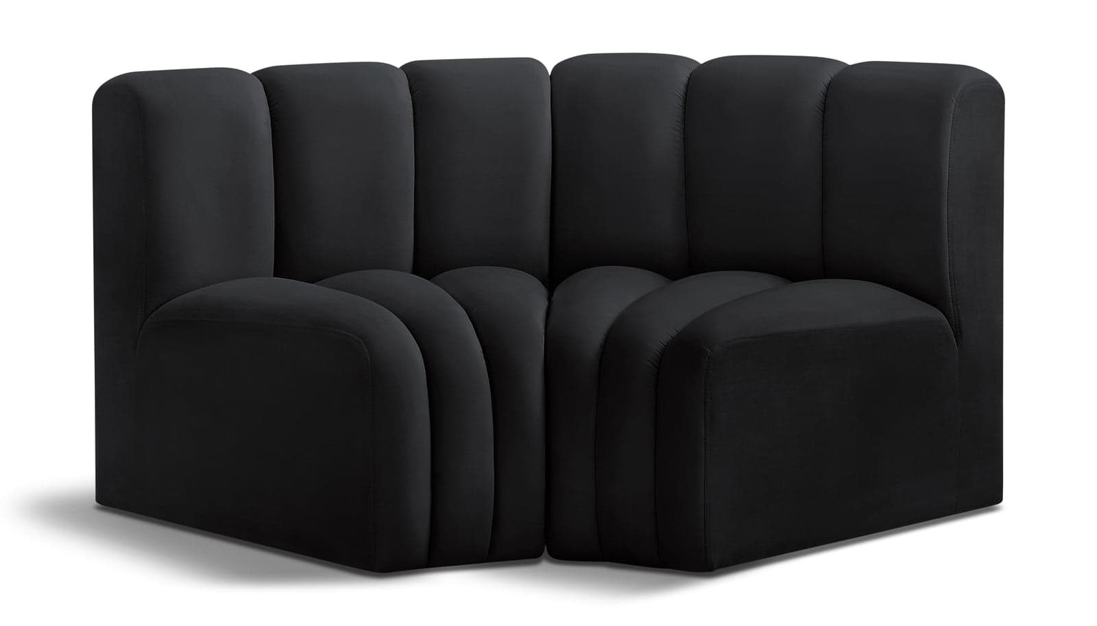 Yara 60" Velvet Upholstered Sectional, 2-Piece (Style 2) — Vista 1 (1/6)