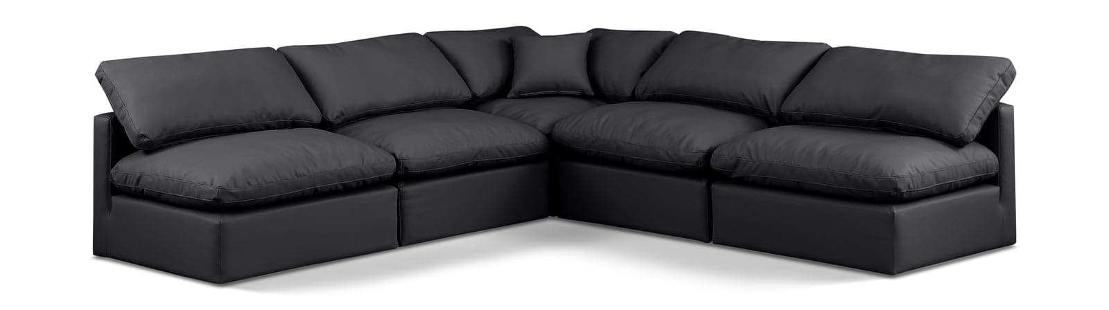 Sloane 105" Vegan Leather Upholstered Sectional, 5-Piece — Vista 1 (1/5)