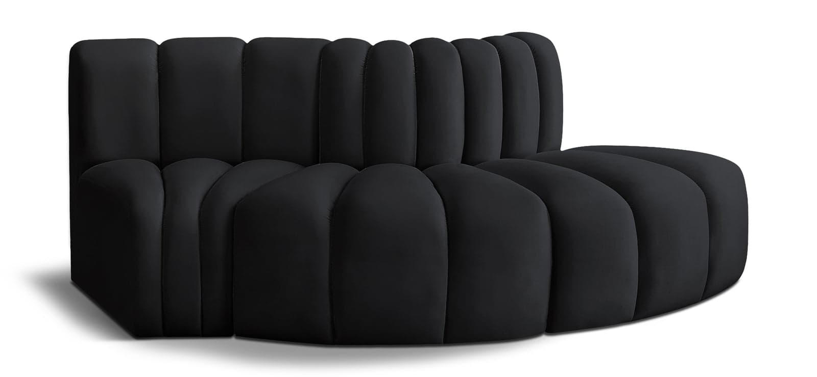 Yara 77" Velvet Upholstered Sectional, 3-Piece — Vista 1 (1/6)