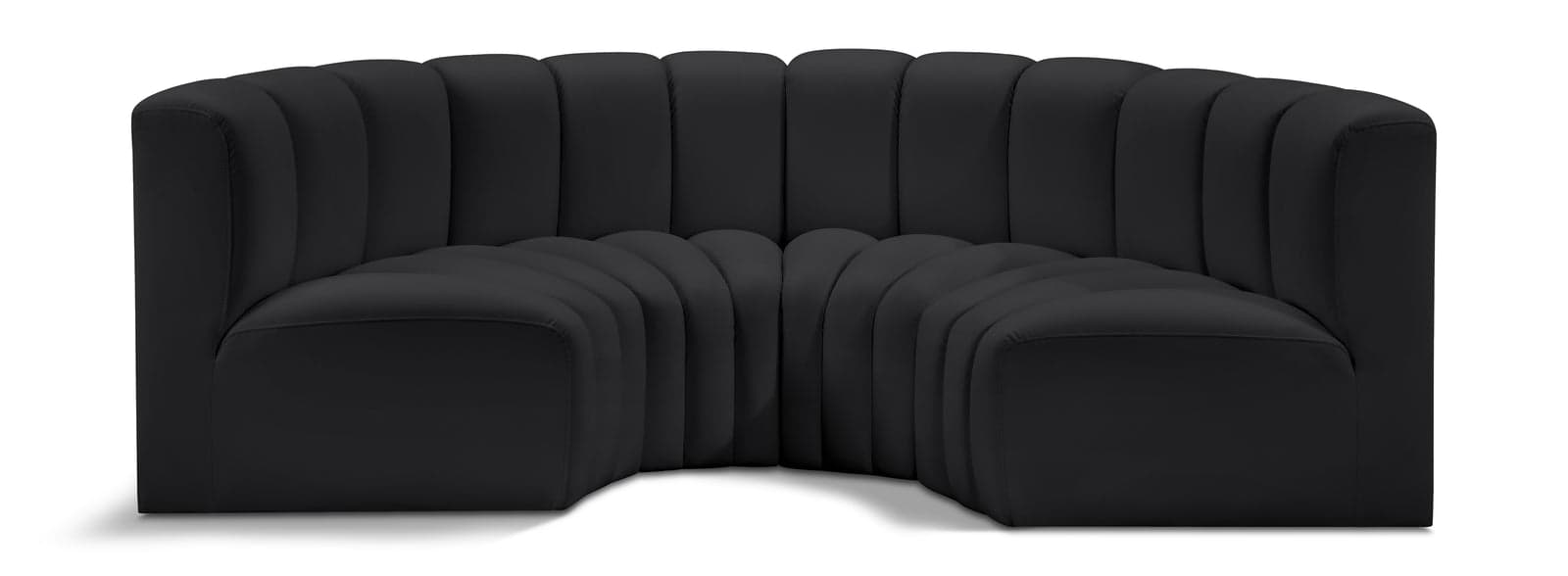 Yara 88" Vegan Leather Upholstered Sectional, 4-Piece — Vista 1 (1/5)