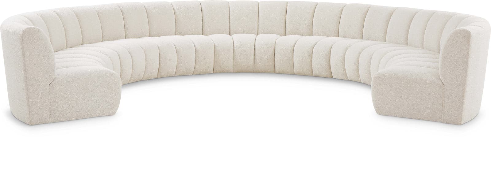Isolde 178" Cream Boucle Fabric Upholstered Sectional, 9-Piece — Vista 1 (1/3)