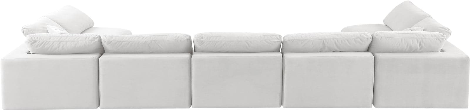 Farrah 197" Cream Velvet Upholstered Sectional, 7-Piece — Vista 1 (1/3)