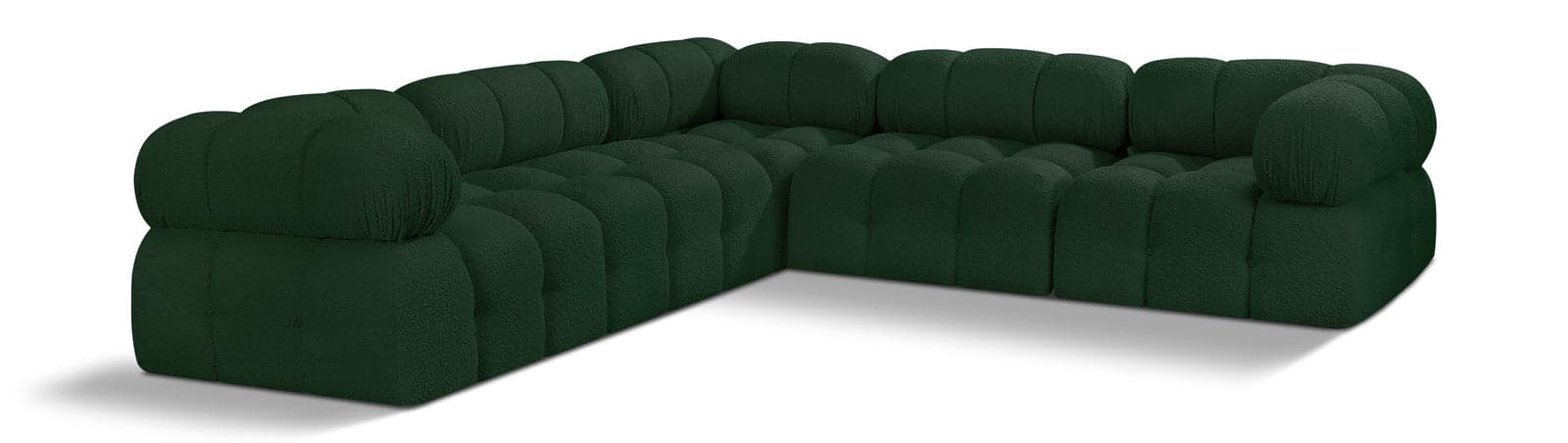 Darcy 102" Green Boucle Fabric Upholstered Sectional, 5-Piece (Style 2) — Vista 1 (1/3)