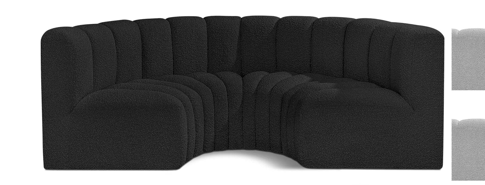 Yara 88" Boucle Fabric Upholstered Sectional, 4-Piece — View 1 (1/5)