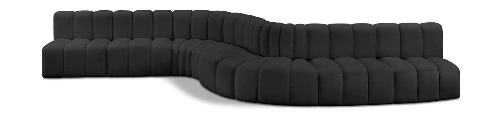 Yara 197" Vegan Leather Upholstered Sectional, 8-Piece — Vista 1 (1/5)