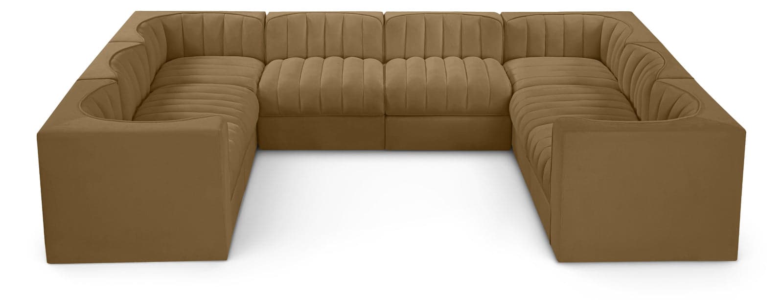 Talia Saddle Velvet Performance Fabric Upholstered Sectional — Vista 1 (1/3)