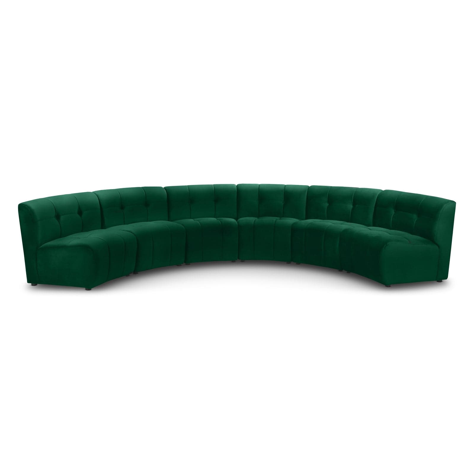 Kira 157.5" Green Velvet Upholstered Sectional, 6-Piece — Vista 1 (1/3)