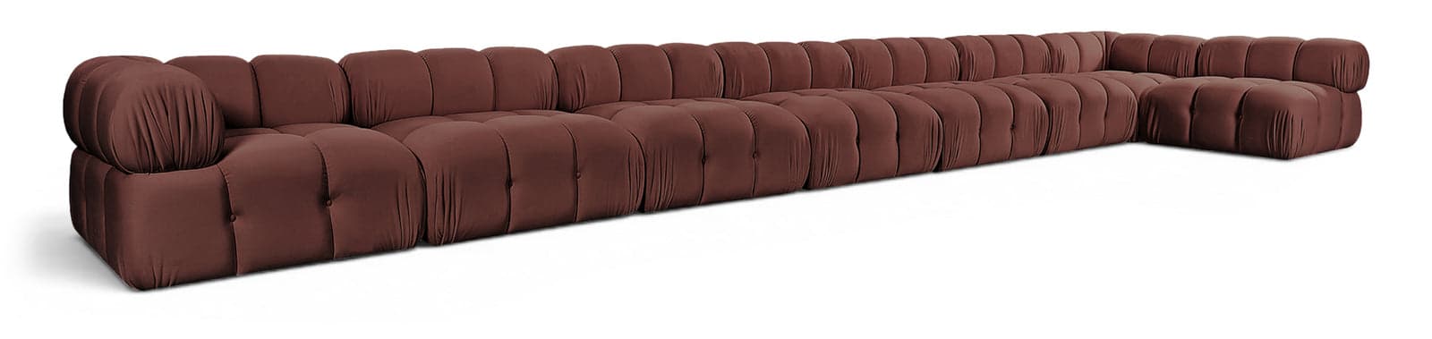 Camden Rose Velvet Performance Fabric Upholstered Sectional, 8-Piece (Style 4) — Vista 1 (1/3)