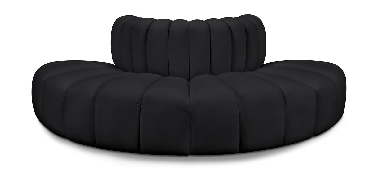 Yara 90" Vegan Leather Upholstered Sectional, 4-Piece — View 1 (1/5)
