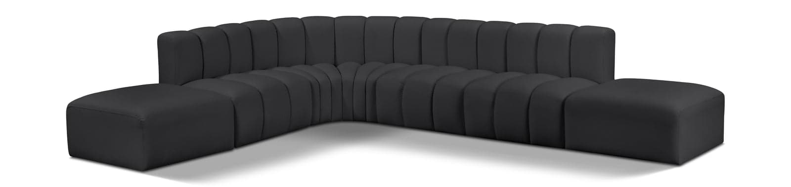 Yara 172" Vegan Leather Upholstered Sectional, 7-Piece — View 1 (1/5)