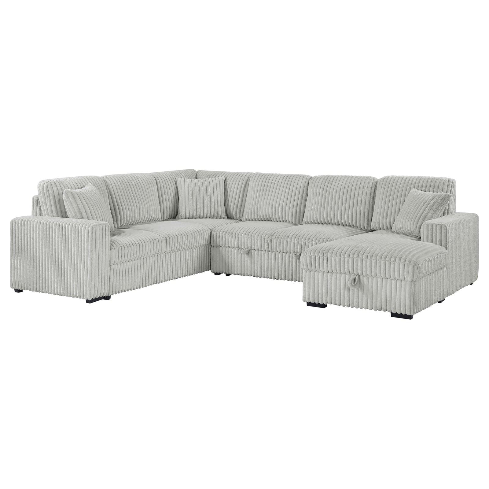 Sabat Sleeper Sectional Sofa Storage Chaise Grey — Vista 1 (1/3)