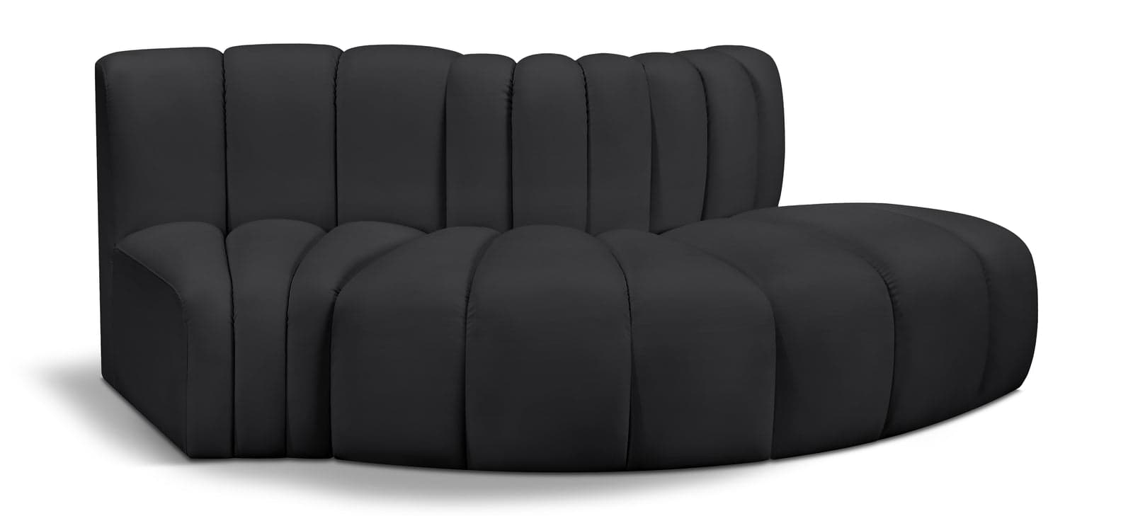 Yara 77" Vegan Leather Upholstered Sectional, 3-Piece — Vista 1 (1/5)
