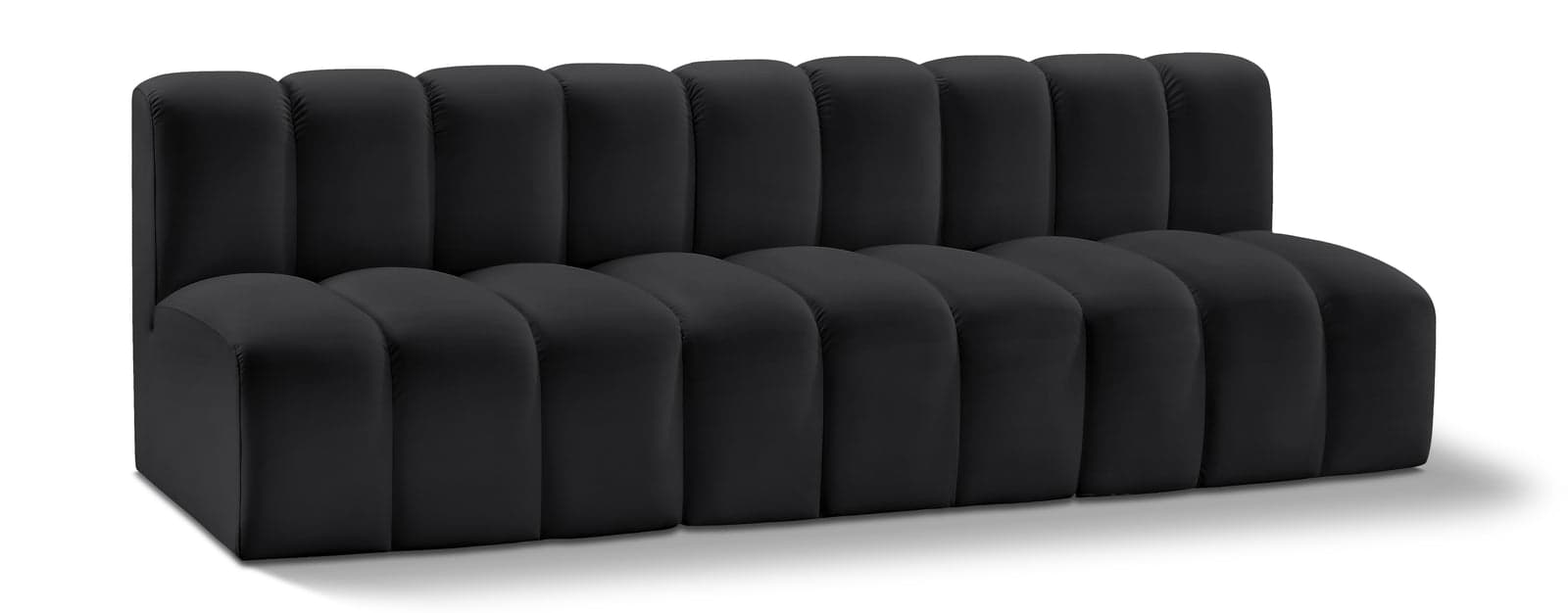 Yara 89.5" Vegan Leather Upholstered Sectional, 3-Piece — Vista 1 (1/5)