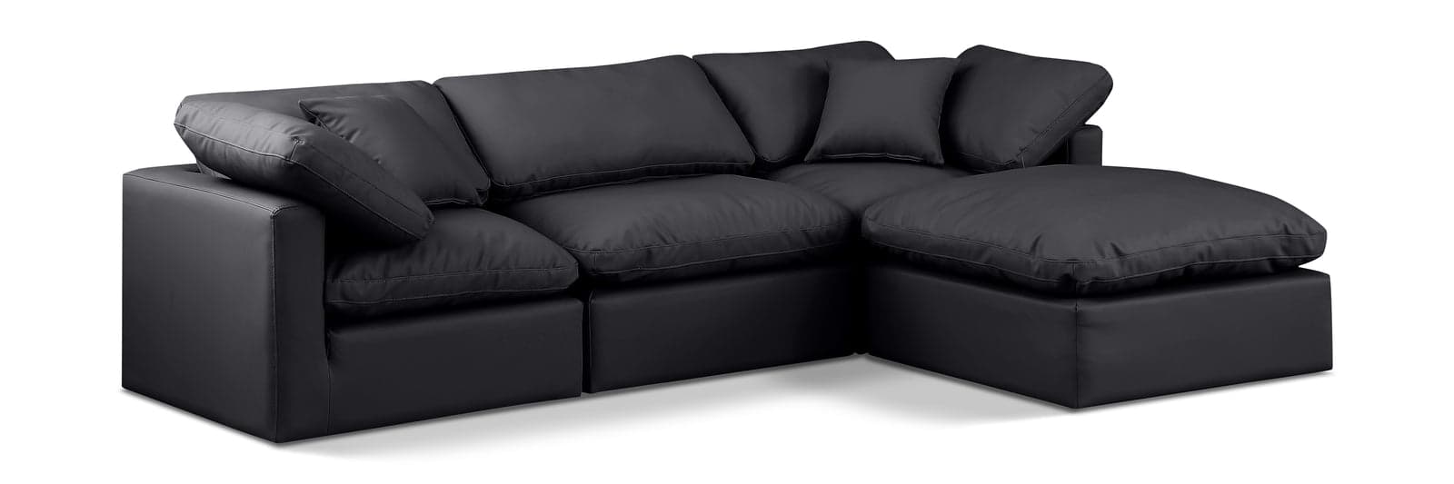 Sloane 105" Vegan Leather Upholstered Sectional, 4-Piece — Vista 1 (1/5)