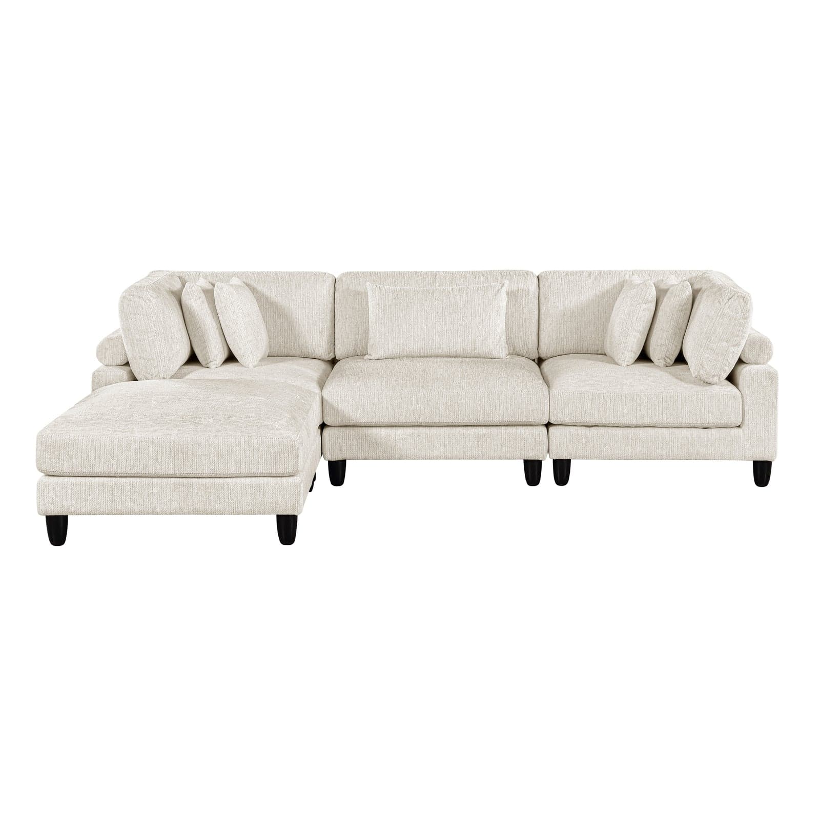 Leesa (4)4-Piece Modular Sectional with Ottoman — Vista 1 (1/3)