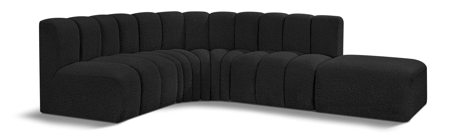 Yara 127" Boucle Fabric Upholstered Sectional, 5-Piece — View 1 (1/5)