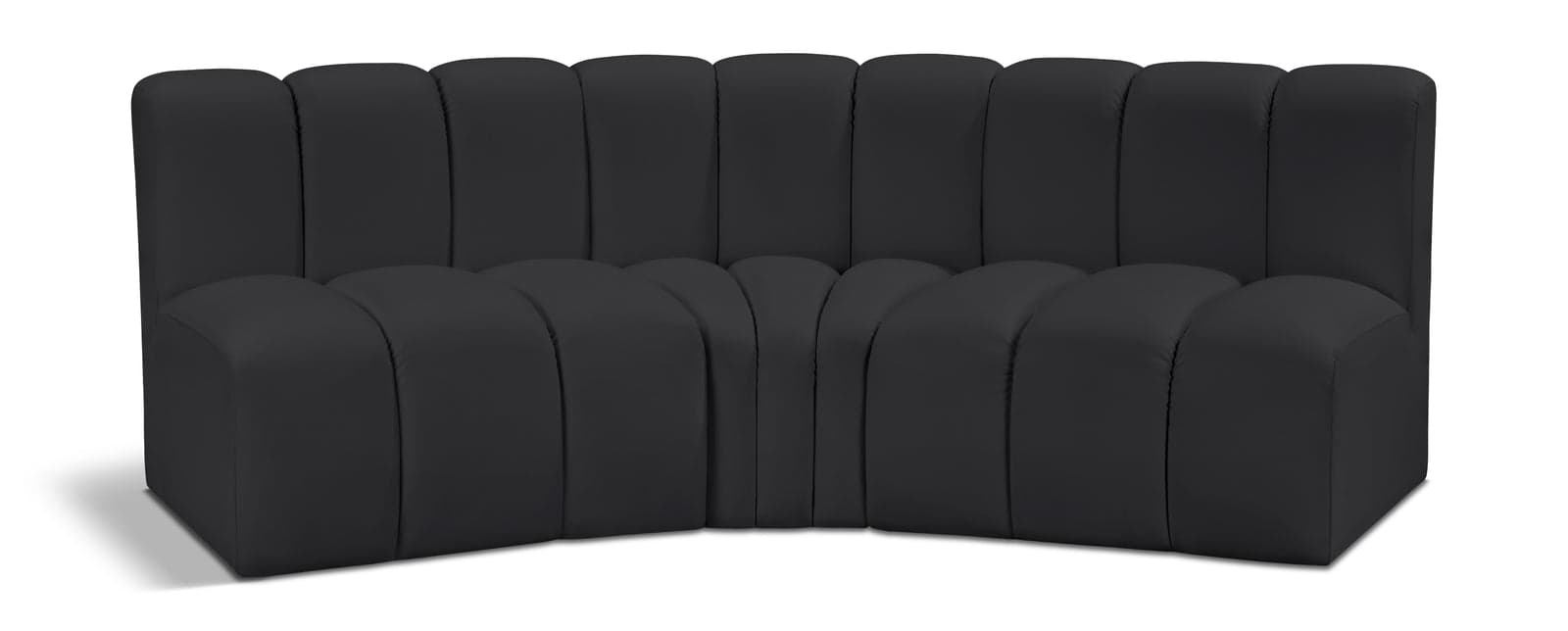 Yara 86" Vegan Leather Upholstered Sectional, 3-Piece — Vista 1 (1/5)