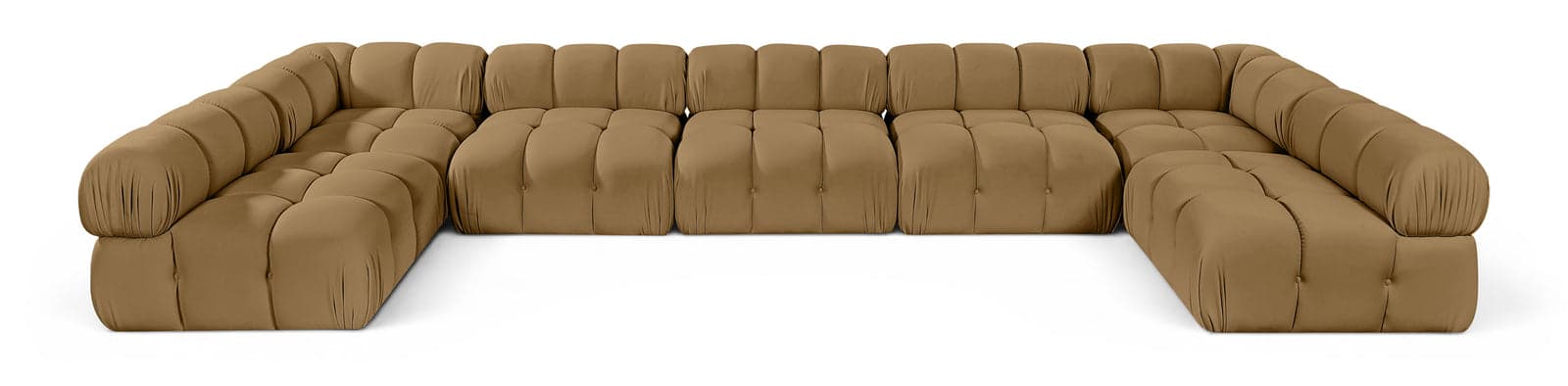 Camden Saddle Velvet Performance Fabric Upholstered Sectional, 7-Piece (Style 2) — Vista 1 (1/3)