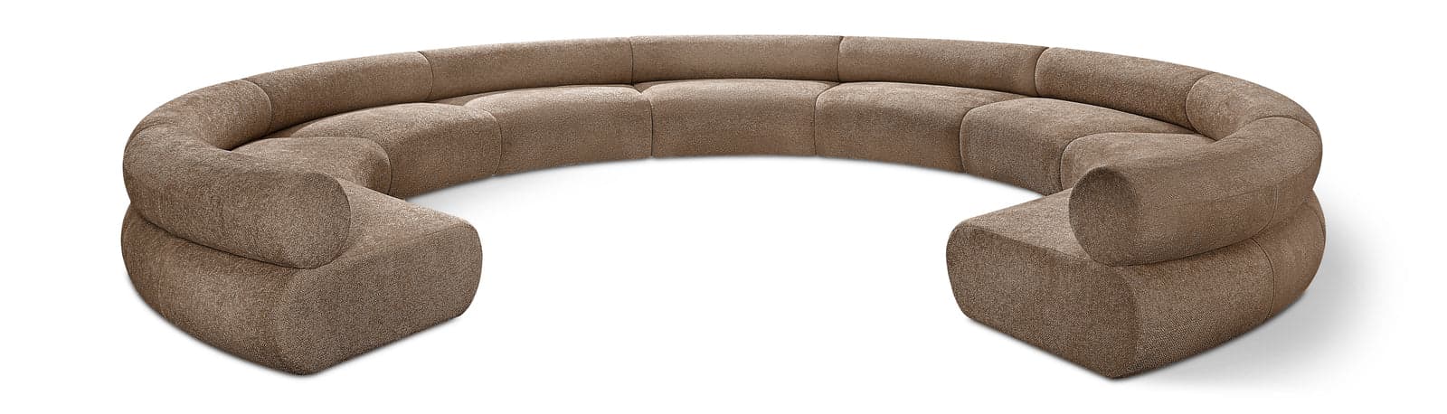 Harper 202" Chenille Fabric Upholstered Sectional, 9-Piece — Vista 1 (1/5)